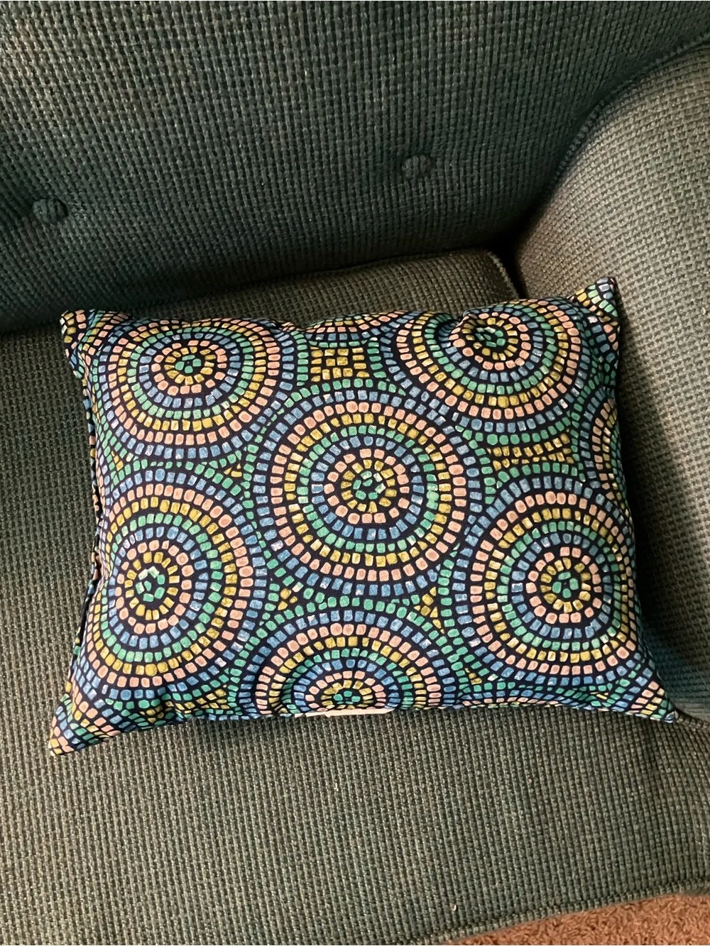 Multicolor Circular Mosaic Decorative Pillow - Home Accents